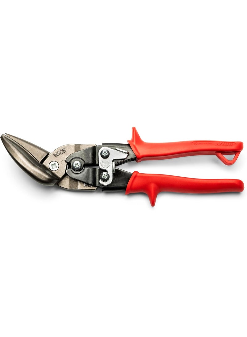 Wiss Crescent Wiss 9-1/4" Metalmaster Offset Straight and Left Cut Aviation Snips - M6R , Red - Image 2