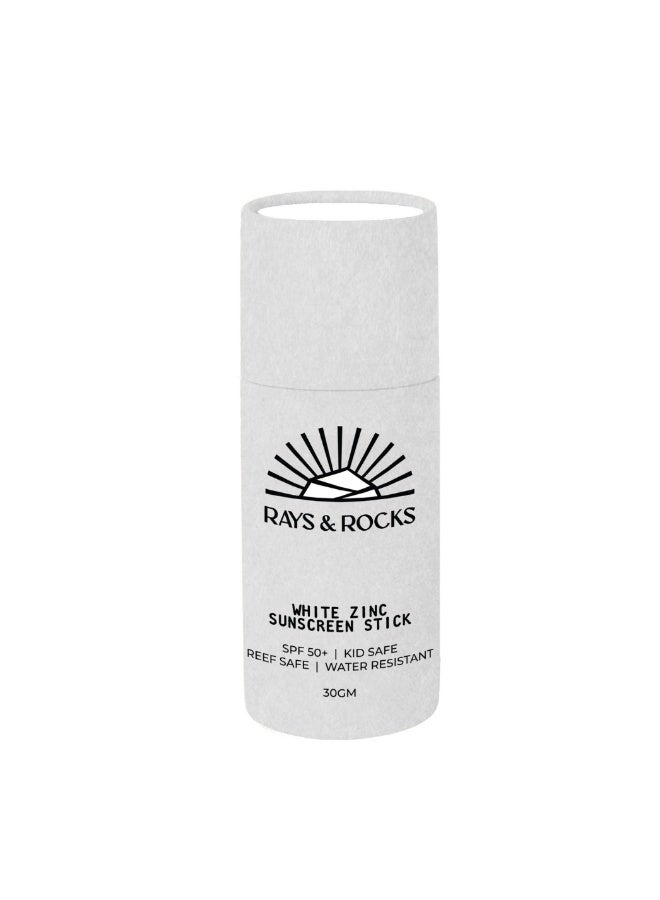 Rays & Rocks Sunscreen Zinc Stick - 30gm - White - Image 1