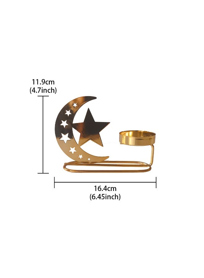 Star and Moon Standing Candle Stand - Ideal for holiday home decoration. Tea wax and fine candle holder for handicrafts. - Image 2