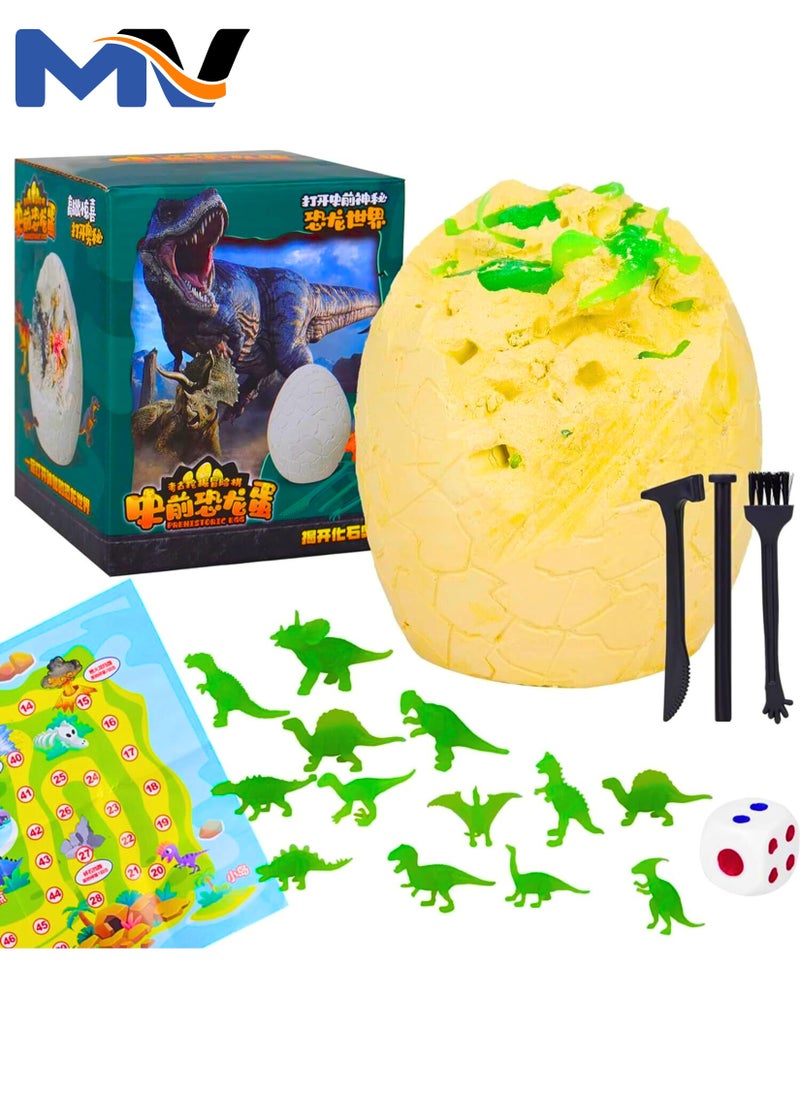 MAGIC VAULT Dino Egg Dig Kit,Dinosaur Eggs,Jumbo Dino Egg with 12 Different Dinosaur Toys,Educational Science Toys for Kids 5-7, Great Gifts for 5 Year Old Boy  - Image 1