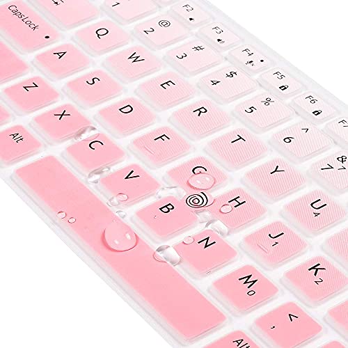 imComor Keyboard Cover Skin for Dell Latitude 5480 5490 7490, Dell 3340 E3340 E7450 E7470 E5450 E5470 E5491 E7480 Laptop Silicone Keyboard Cover Keyboard Protector, Ombre Pink (US Layout, with Pointing) - Image 4