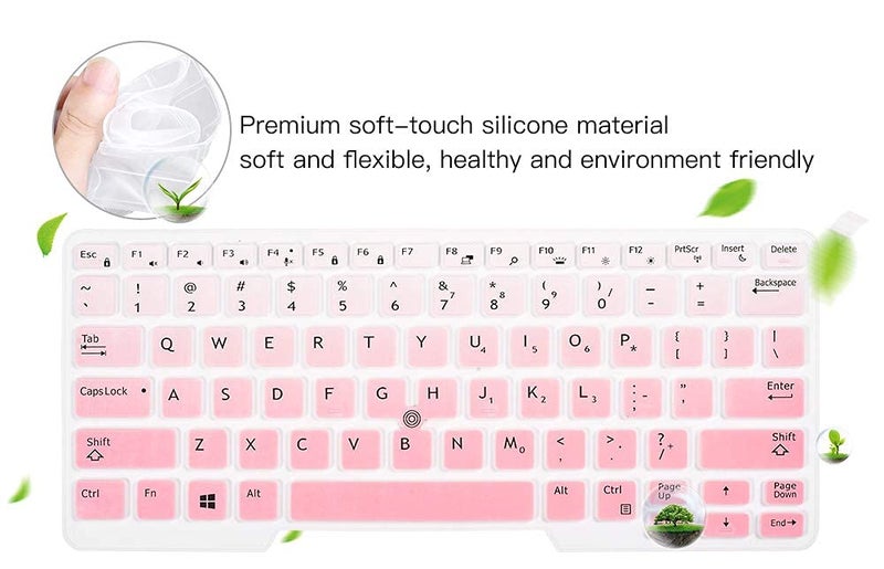 imComor Keyboard Cover Skin for Dell Latitude 5480 5490 7490, Dell 3340 E3340 E7450 E7470 E5450 E5470 E5491 E7480 Laptop Silicone Keyboard Cover Keyboard Protector, Ombre Pink (US Layout, with Pointing) - Image 5
