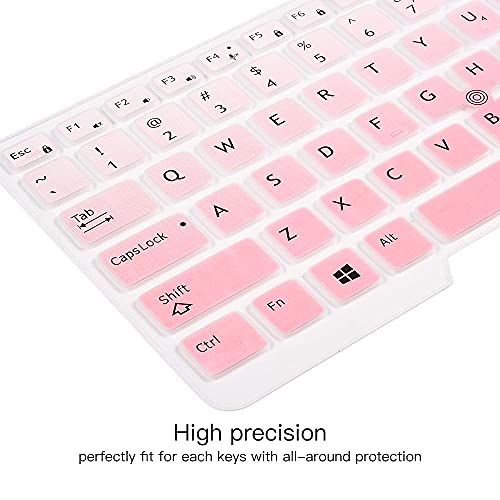 imComor Keyboard Cover Skin for Dell Latitude 5480 5490 7490, Dell 3340 E3340 E7450 E7470 E5450 E5470 E5491 E7480 Laptop Silicone Keyboard Cover Keyboard Protector, Ombre Pink (US Layout, with Pointing) - Image 3