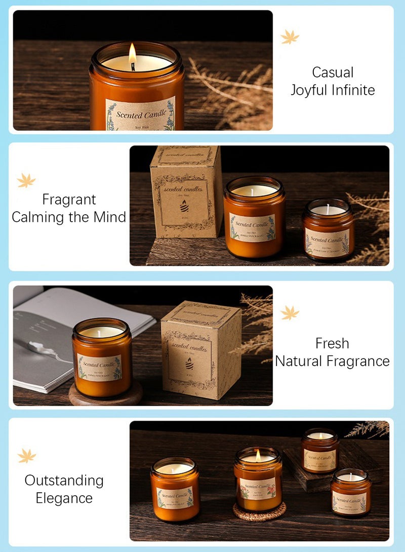 شموع معطرة، شمعة عطرية عالية الجودة، شمعة معطرة للاستخدام المنزلي والسبا والاستحمام واليوغا والسفر، مجموعة هدايا شموع معطرة، 100 جرام (فانيليا حالمة) - Image 5