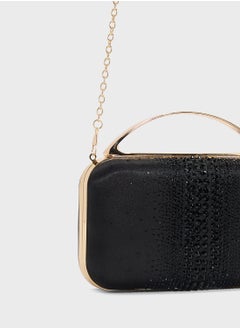 Ella Limited Edition Diamante Clutch With Metal Handle  - Image 4