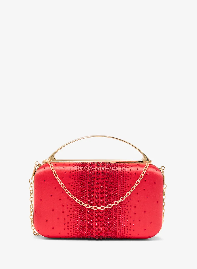Ella Limited Edition Diamante Clutch With Metal Handle