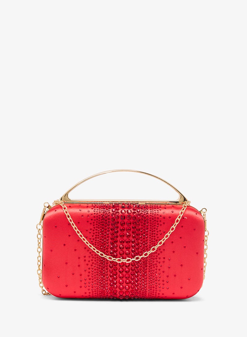 Ella Limited Edition Diamante Clutch With Metal Handle - Image 1