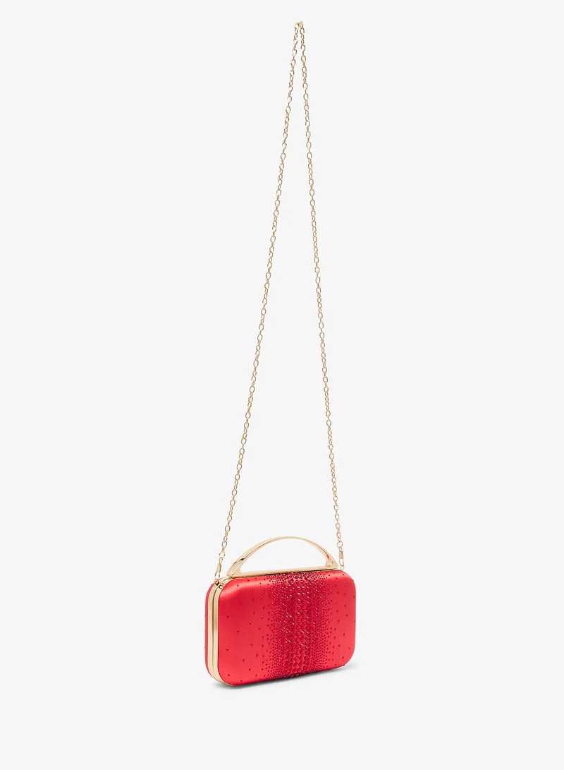 Ella Limited Edition Diamante Clutch With Metal Handle