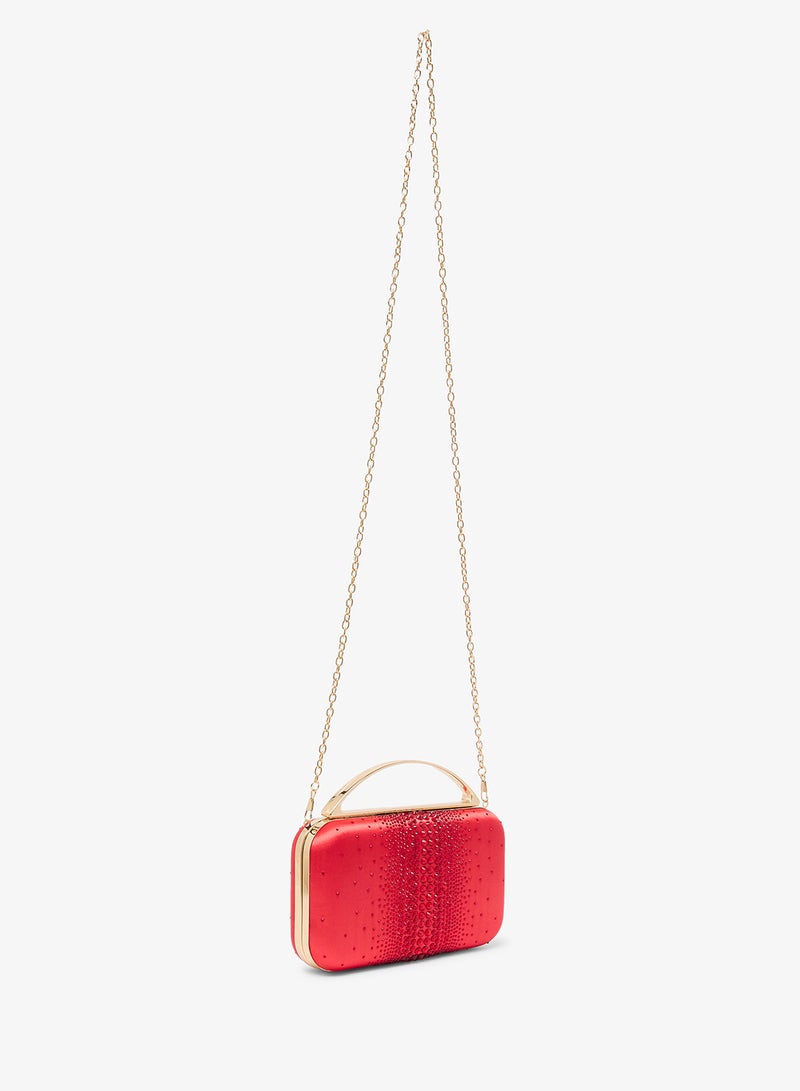 Ella Limited Edition Diamante Clutch With Metal Handle - Image 2