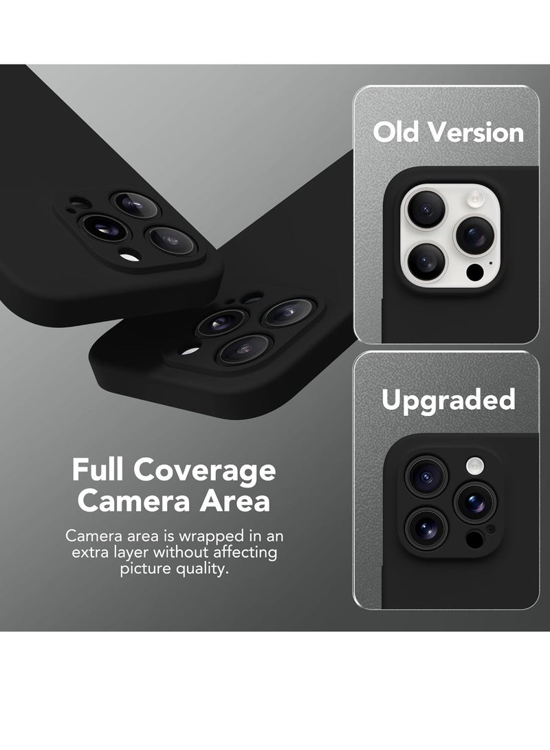 ELTRAZONE Strong Magnetic for iPhone 15 Pro Max Case Silicone, Compatible with MagSafe, [Camera Protection][2X Screen Protectors]Slim Protective Phone Case, Soft Anti-Scratch Microfiber Lining, Black - Image 3