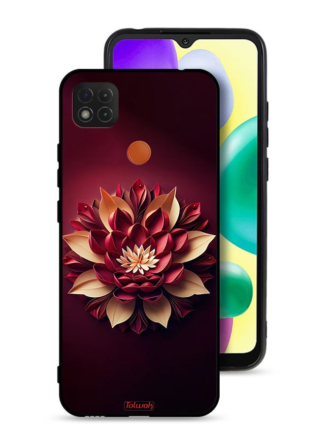 Tolwak Xiaomi Redmi 9C Protective Case Cover Flower Abstract Design - Image 1