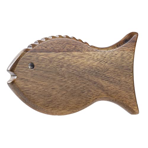 soulvinee Wooden Fish Sahped Massage Tool for Back and Shoulder (Brown) - Image 1