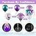 Ufurty Mermaid Balloons Table Centerpiece 2 Sets Mermaid Balloon Stands Table Decorations for Birthday Baby Shower Beach Sea Theme Party Balloons 2 Pcs Sea Shells Foil Balloons and 12 Pcs Latex Balloons - Image 4