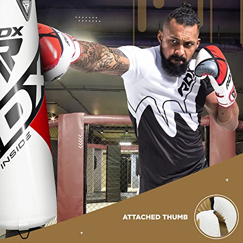 RDX Boxing Gloves EGO, Sparring Muay Thai Kickboxing MMA Heavy Training Mitts, Maya Hide Leather, Ventilated, Long Support, Punching Bag Workout Pads, Men Women Adult 8 10 12 14 16 oz - Image 5