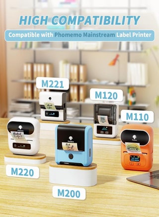 Thermal Sticker Label, 30mm×20mm(1.18"×0.79"Inch ) - 320/Roll, Compatible with M110/M120/M150/M200/M220/M221 Printer (Black on White) - view 4