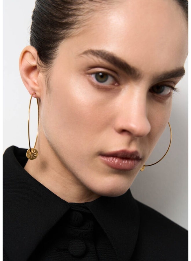 Nana Gold-plated ANTU hoop earrings made of silver - Image 2