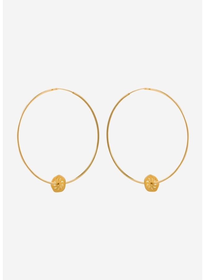 Nana Gold-plated ANTU hoop earrings made of silver - Image 1