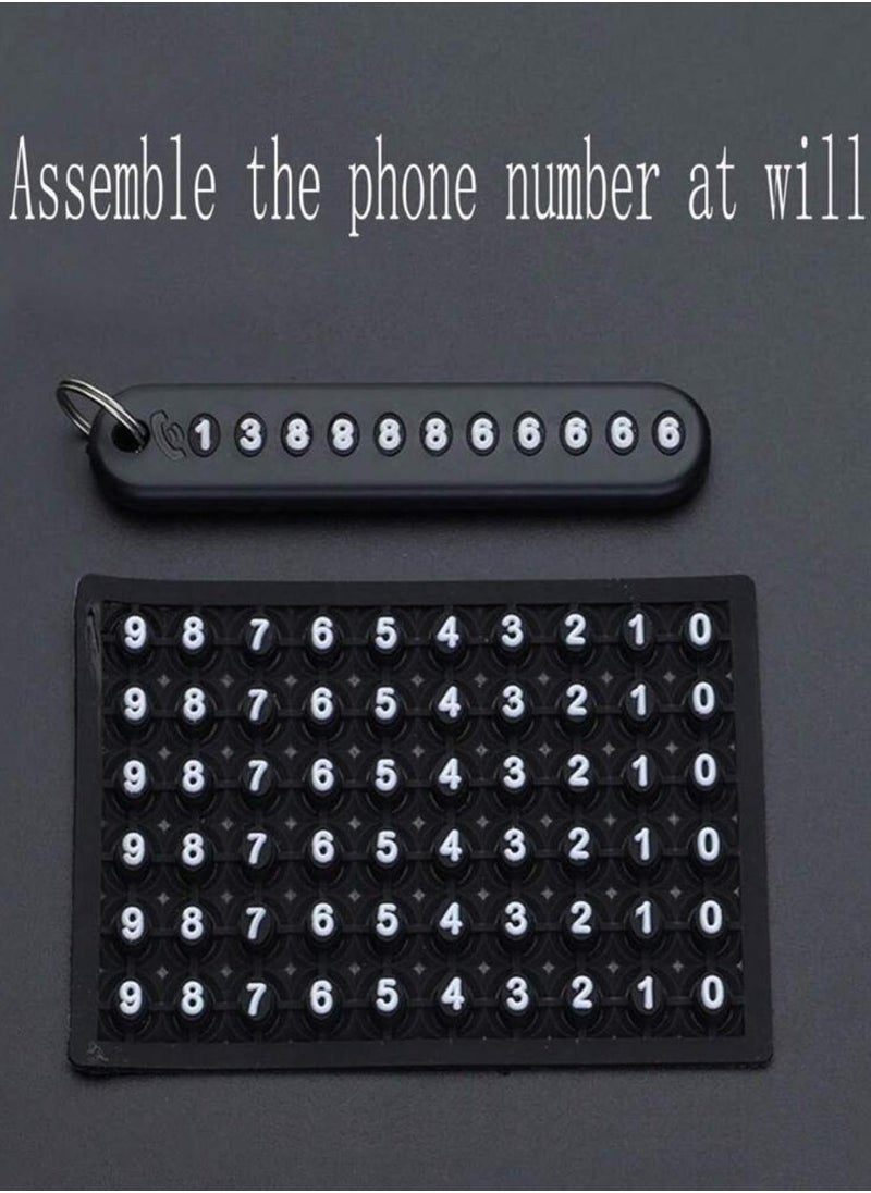 Generic Black Cell Phone Number Plate Braided Keychain for Women with Car Key Ring Lock Anti-Lost Protection  - Image 5