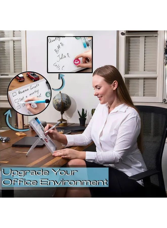 10x10 Inch Magnetic Double Sided Dry Erase Whiteboard With Stand - Image 4