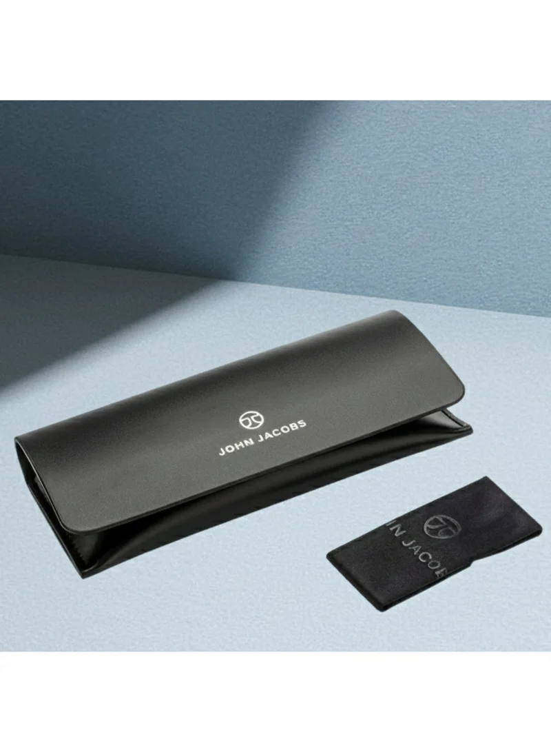 جون جاكوبس نظارات شمسية بإطار مستطيل كامل العدسات المستقطبة والمحمية من الأشعة فوق البنفسجية   -  مم - شفاف