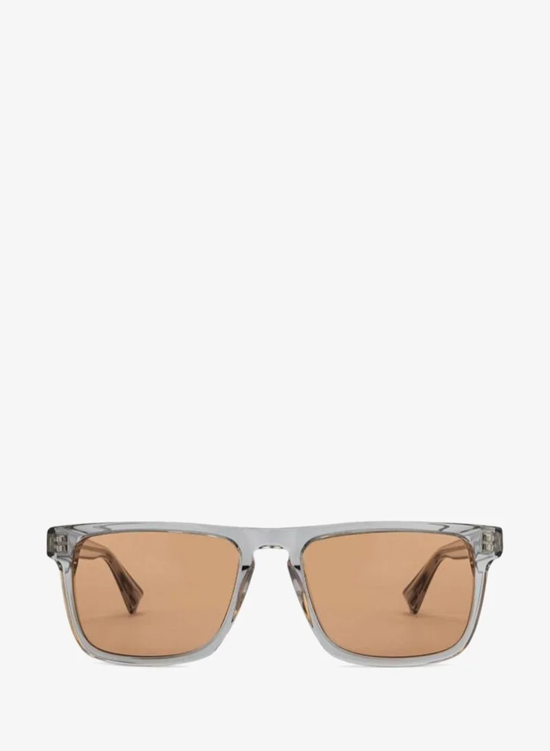 جون جاكوبس نظارات شمسية بإطار مستطيل كامل العدسات المستقطبة والمحمية من الأشعة فوق البنفسجية   -  مم - شفاف