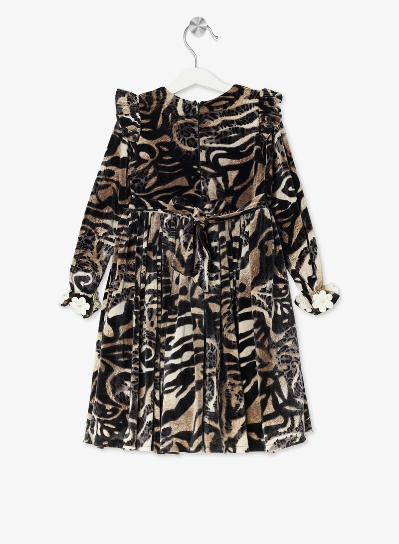 ليتل جولدن ابل فستان بطبعة حيوانات