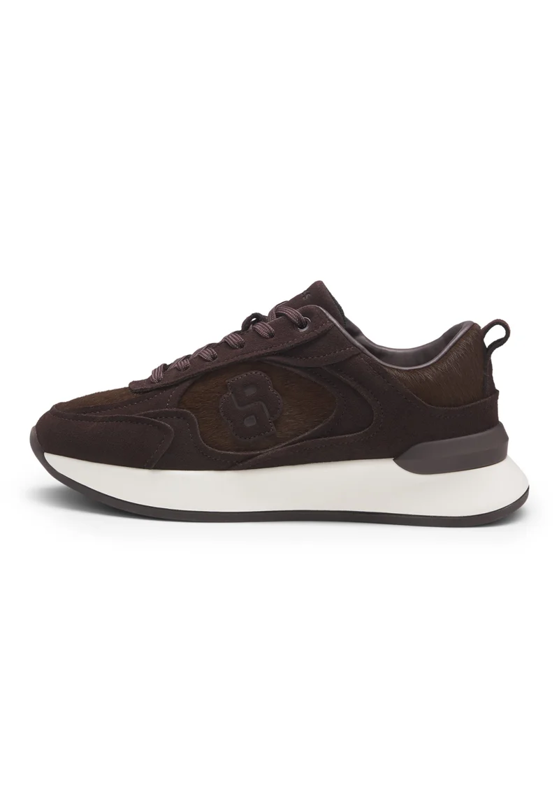BOSS Trainers in suede and calf-hair leather
