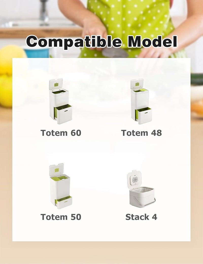 Mellbree Filter Compatible with Joseph Joseph Food Caddy 6Pcs, Mellbree Odour Filter for J&J Kitchen Compost Bin Food Waste Caddy Compatible with Joseph Joseph Kitchen Bin - Image 4