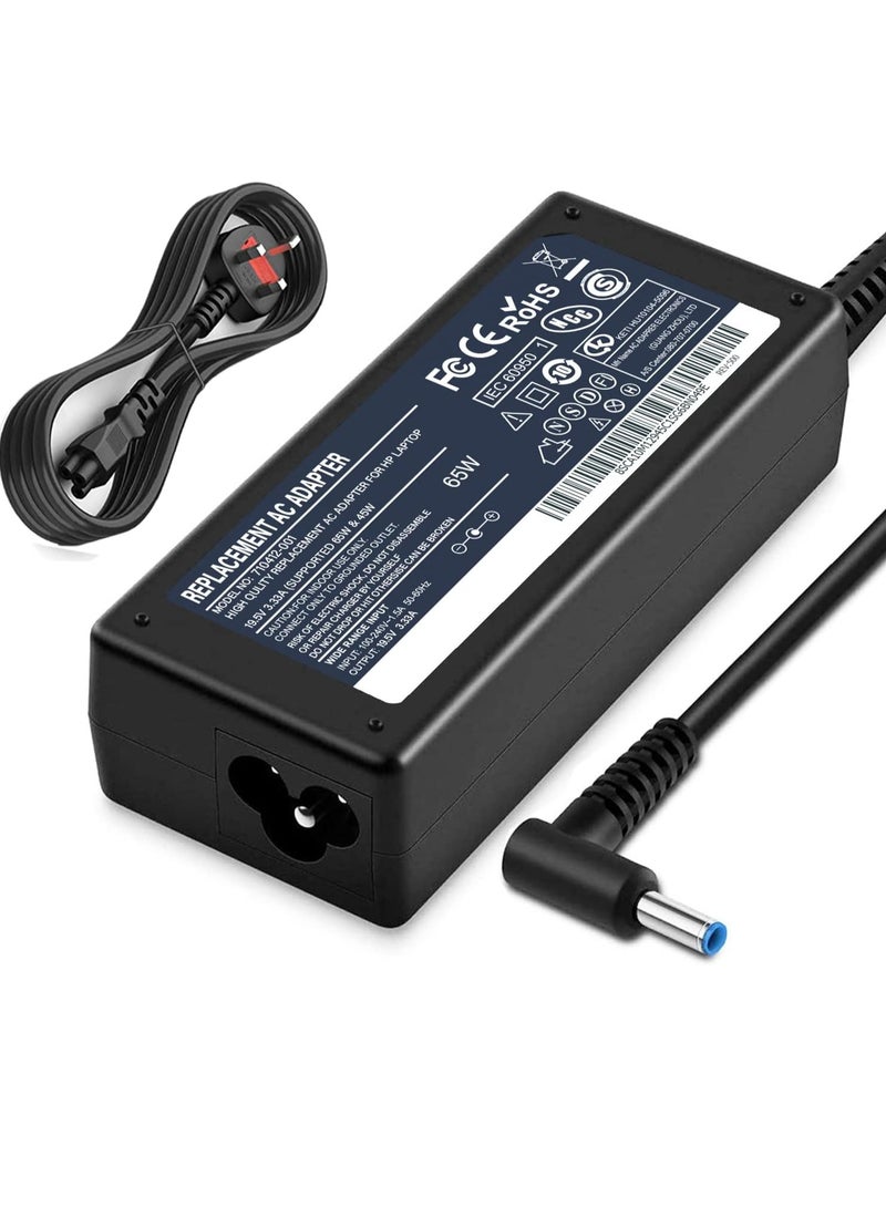 65W 19.5V 3.33A AC HP Laptop Charger 710412 001 709985-002 PA-1650-30HE Compatible with HP 250 255 G2 G3 G4 G5 Series HP Pavilion 15 Series Notebook HP Elite Book Chromebook 14 - Image 1