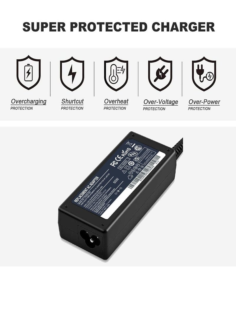 65W 19.5V 3.33A AC HP Laptop Charger 710412 001 709985-002 PA-1650-30HE Compatible with HP 250 255 G2 G3 G4 G5 Series HP Pavilion 15 Series Notebook HP Elite Book Chromebook 14 - Image 5