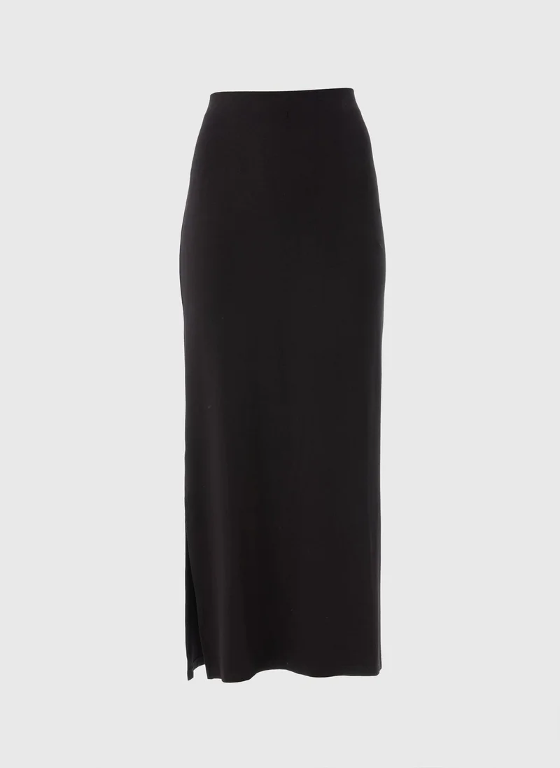 Matalan Black Jersey Maxi Skirt
