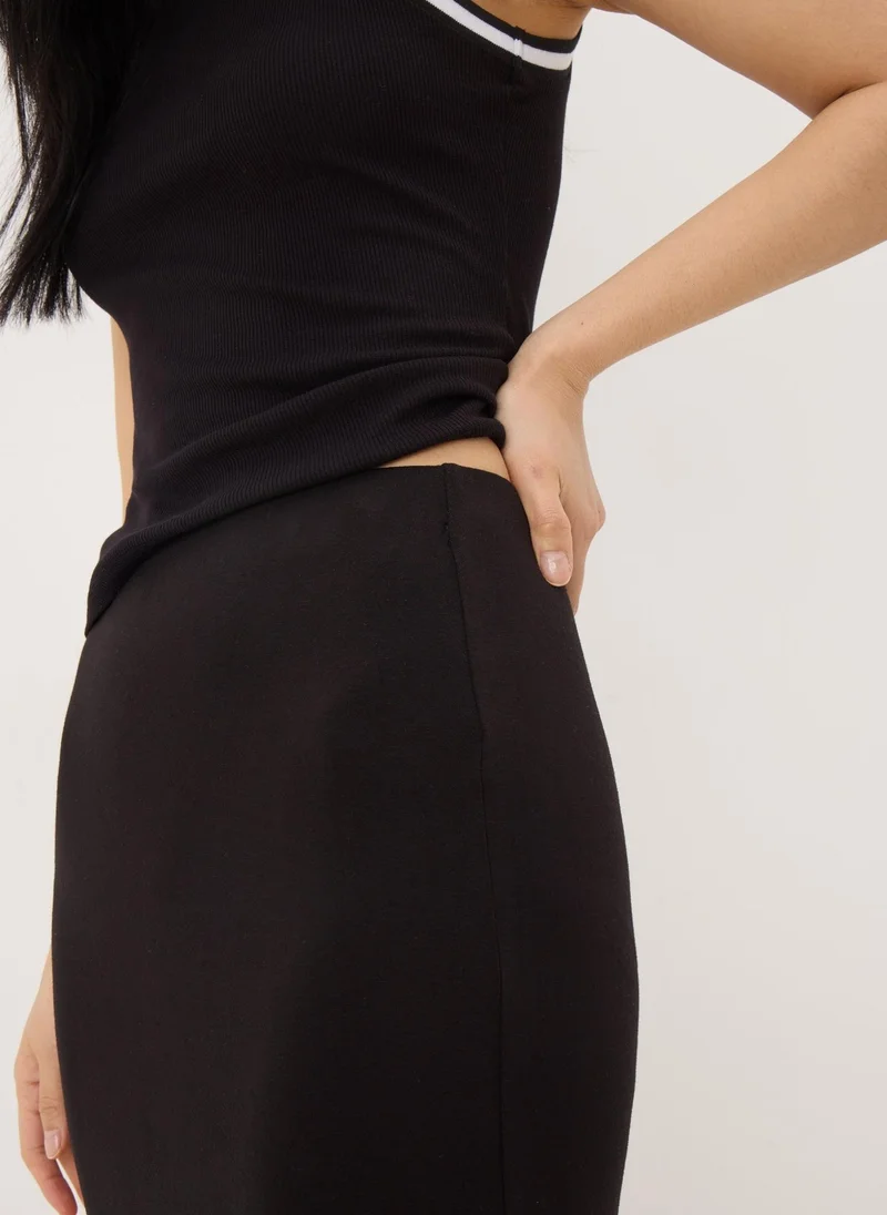 Matalan Black Jersey Maxi Skirt