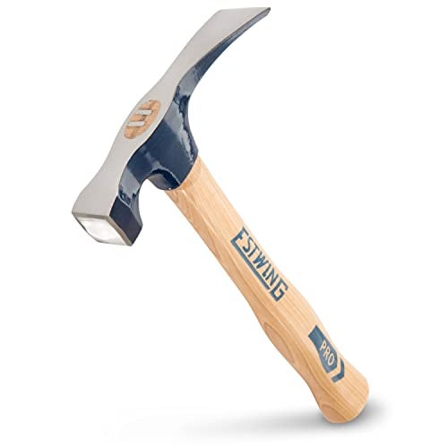 ESTWING Bricklayer's/Mason's Hammer - 21 oz Masonry Tool with Forged Steel Head & Hickory Wood Handle - EW6-21BL - Image 1
