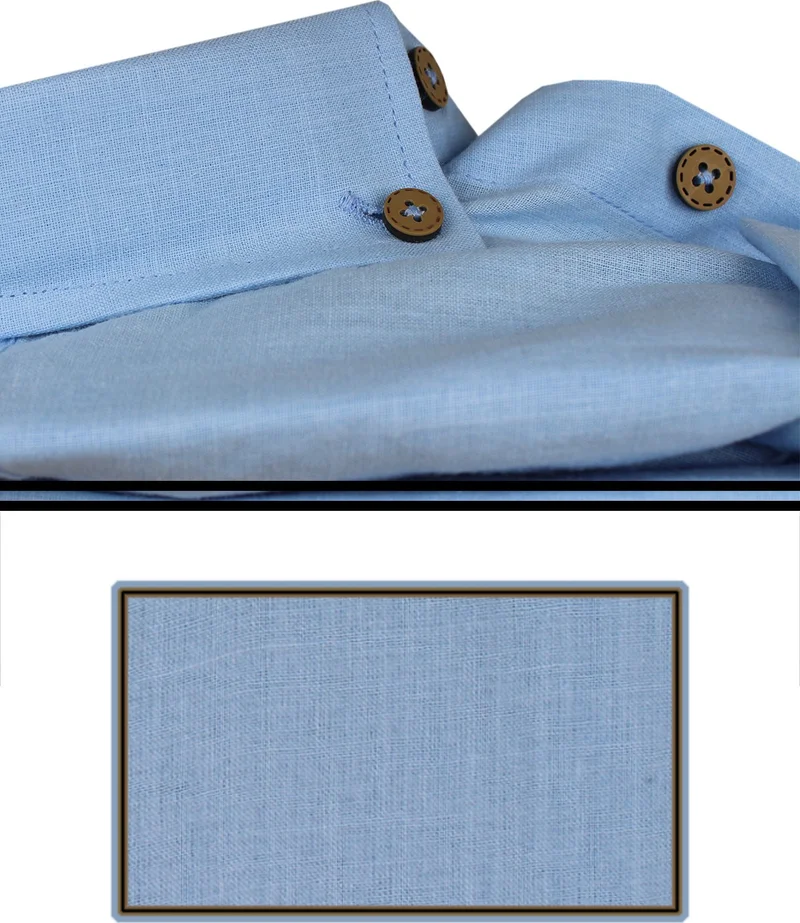 فاريتا Slim Fit Sky Blue Men’s Linen Shirt