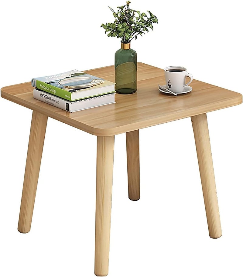 Harmony Home Coffee Table – Square Low Table (H40Cm) with Nordic Simple Solid Wood Design, 50 * 42Cm (Color: A, Size: 50 * 50Cm) - Image 1