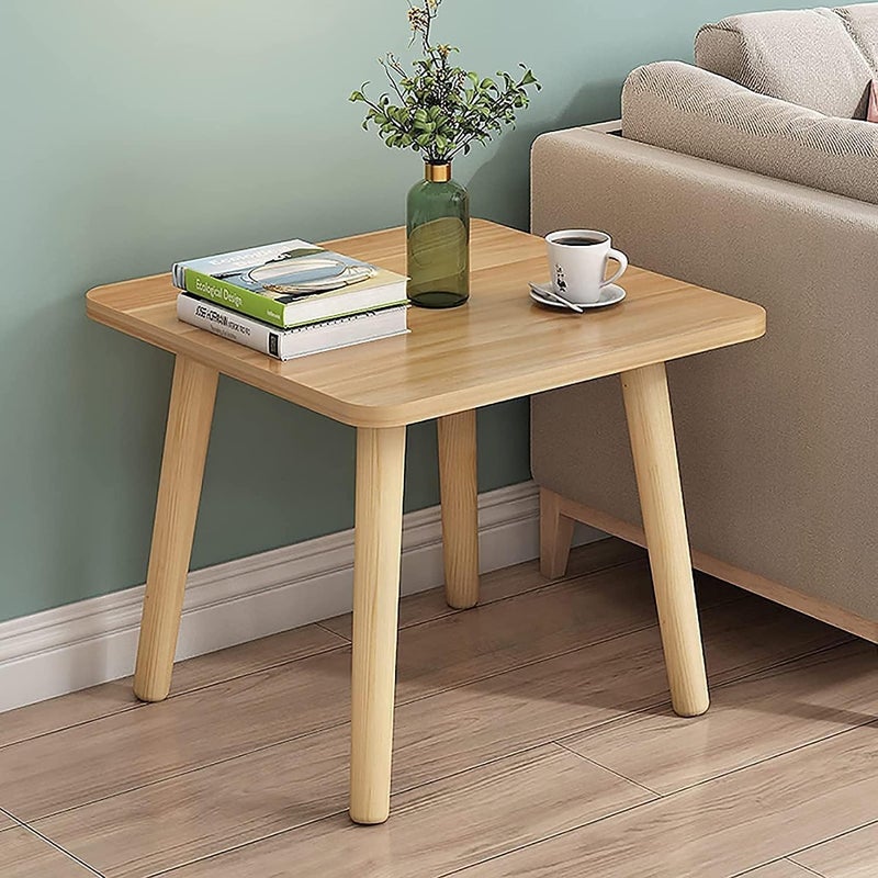 Harmony Home Coffee Table – Square Low Table (H40Cm) with Nordic Simple Solid Wood Design, 50 * 42Cm (Color: A, Size: 50 * 50Cm) - Image 2