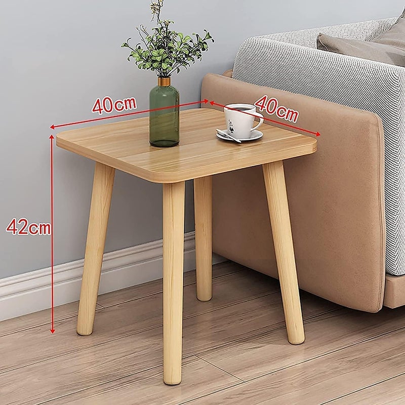 Harmony Home Coffee Table – Square Low Table (H40Cm) with Nordic Simple Solid Wood Design, 50 * 42Cm (Color: A, Size: 50 * 50Cm) - Image 3
