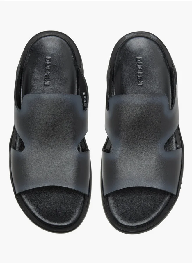 DUCHINI Men's Solid Slip-On Sandals