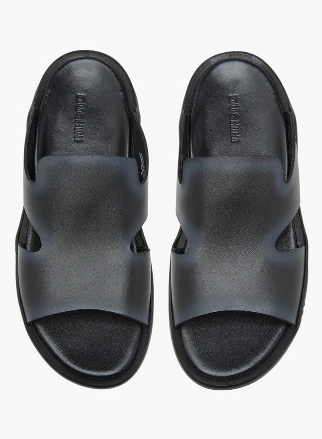 DUCHINI Men's Solid Slip-On Sandals - Image 3