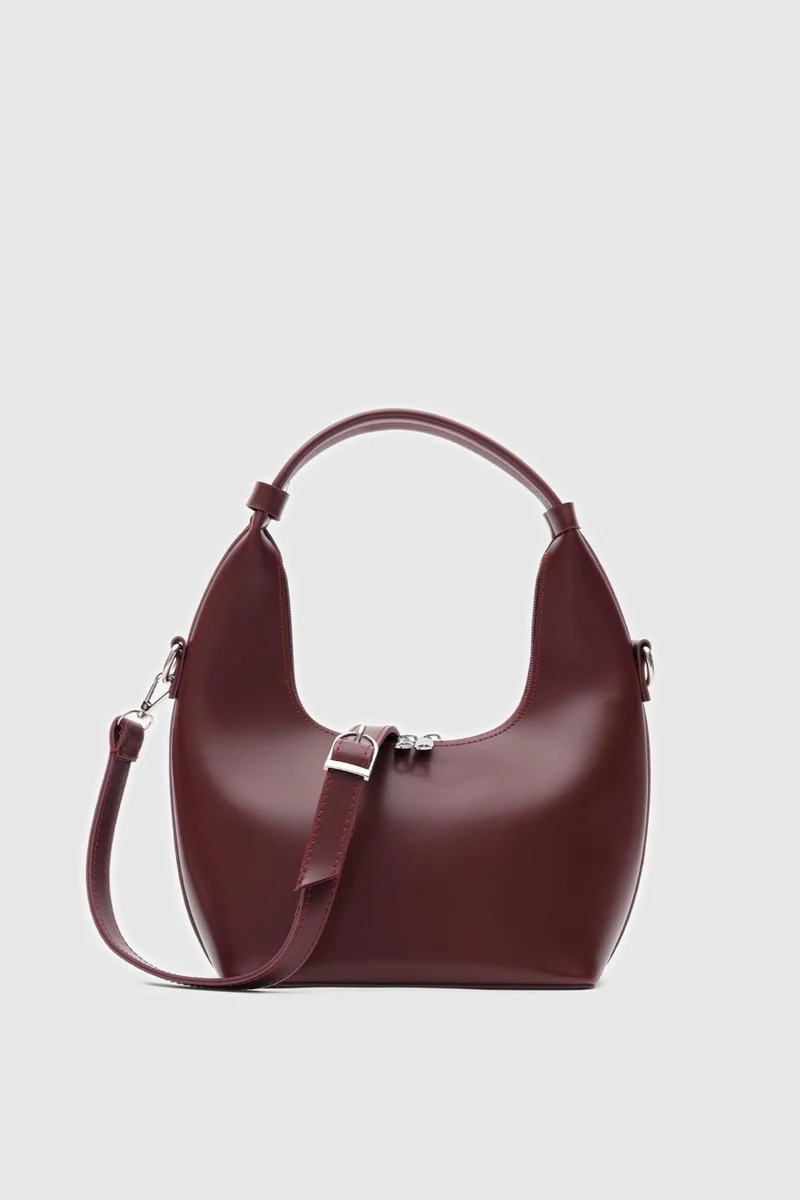 شولي باجس Docpe Claret Red Bucket Crossbody Bag