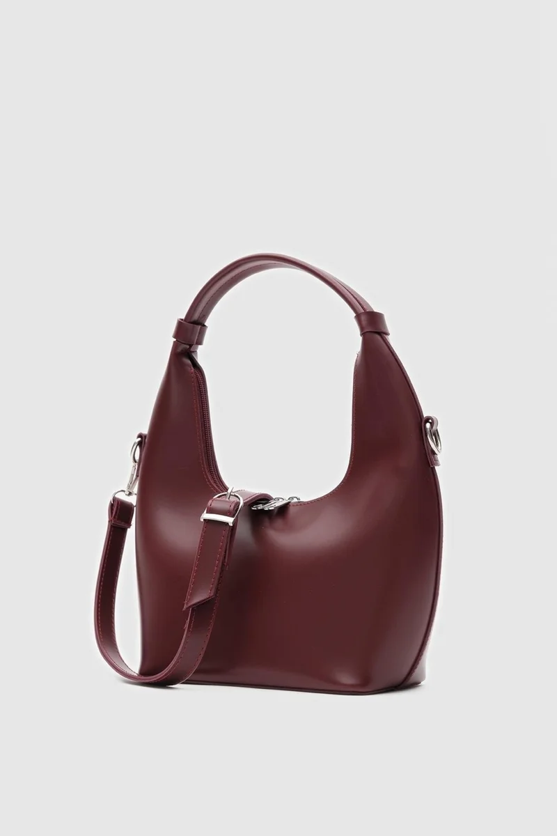 شولي باجس Docpe Claret Red Bucket Crossbody Bag