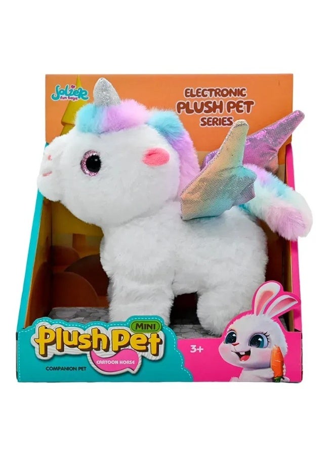 Jolier Fun Toys Mini plush Pet -  Interactive soft toy Pony unicorn - No:MC-1078 - Image 1