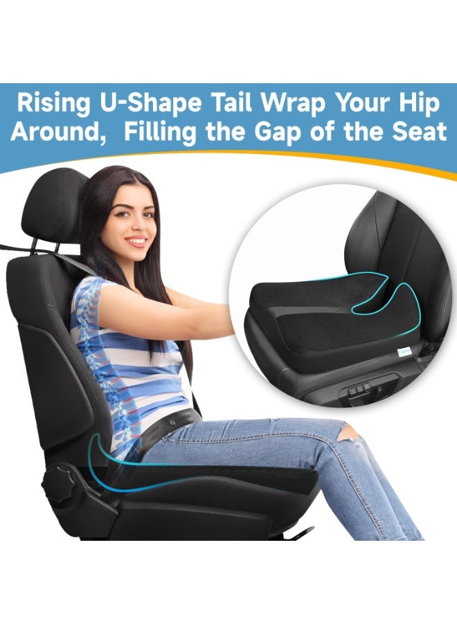 anzhixiu Heightening Truck Seat Cushion for Broader Vision, Car Seat Cushion for Car Seat Driver Truck Driver, Sciatica Pain Relief Pillow Tailbone Pain Relief Cushion for Long Time Driving  - Image 3
