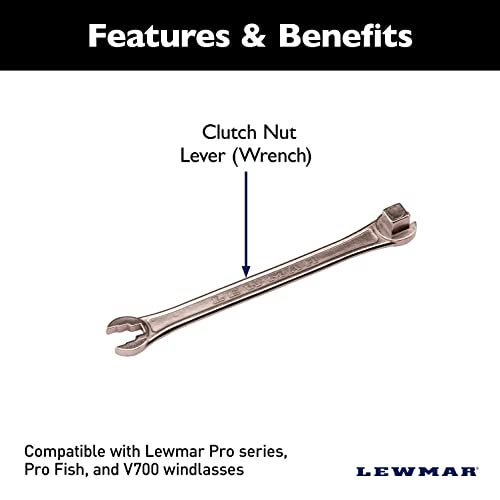 Lewmar Clutch Nut Lever (Handle/Wrench) Kit for Installation/Tensioning of Windlass Free Fall Mechanism, Compatible with Pro-Series/Fish, V700 Windlasses - 2020200904 - Image 2