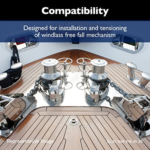 Lewmar Clutch Nut Lever (Handle/Wrench) Kit for Installation/Tensioning of Windlass Free Fall Mechanism, Compatible with Pro-Series/Fish, V700 Windlasses - 2020200904 - Image 3