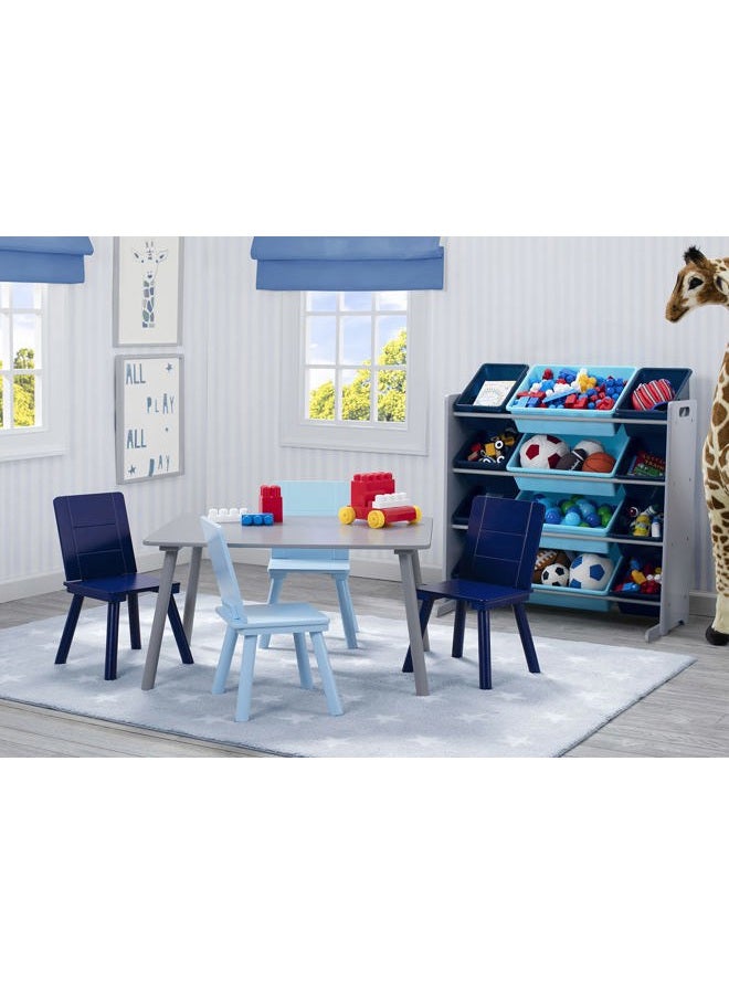 Delta CHILDREN Kids Toy Storage Organizer with 12 Plastic Bins, Grey/Blue, Grey/Blue, 12 Count (Pack of 1) - Image 5