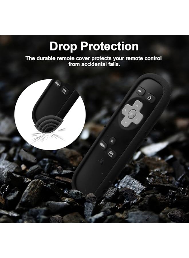Generic - Protective Silicone Remote Case for Now TV Box/Roku Box Remote Control, Remote Cover Shockproof, Washable, Basketball Texture, Anti Slip Black (Please See Figure 2 Before Placing an Order) - Image 1