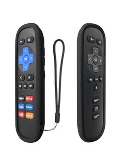 Protective Silicone Remote Case for Now TV Box/Roku Box Remote Control, Remote Cover Shockproof, Washable, Basketball Texture, Anti Slip Black (Please See Figure 2 Before Placing an Order)