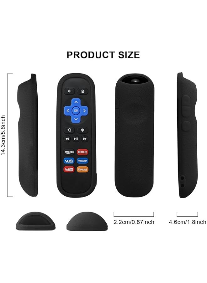 Generic - Protective Silicone Remote Case for Now TV Box/Roku Box Remote Control, Remote Cover Shockproof, Washable, Basketball Texture, Anti Slip Black (Please See Figure 2 Before Placing an Order) - Image 1