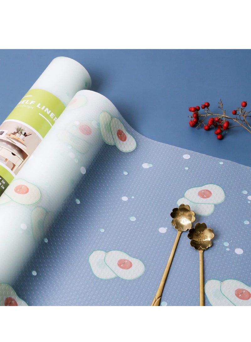 بطانة رف مقاومة للانزلاق لدرج المطبخ والخزائن 17.7 × 79 بوصة حصير مقاوم للبقع لتنظيم الثلاجة والمكتب - Image 1